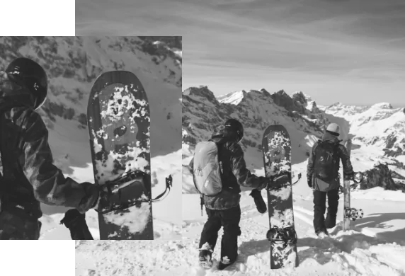 Snowboarder on a mountain